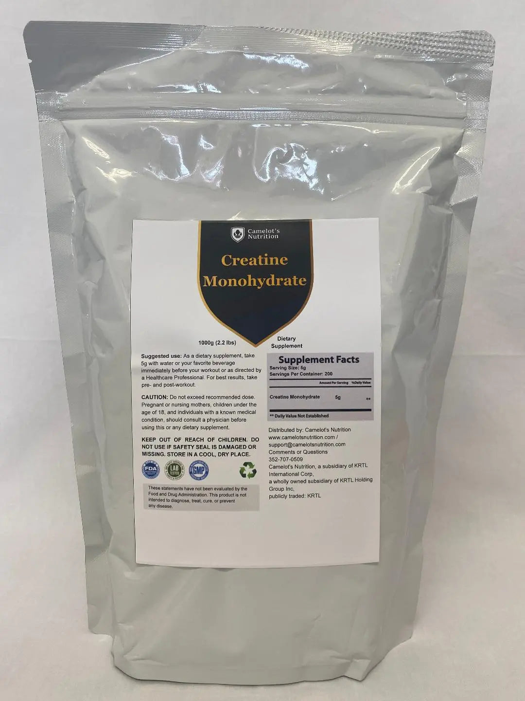 Creatine Monohydrate 1000g Camelot's Nutrition